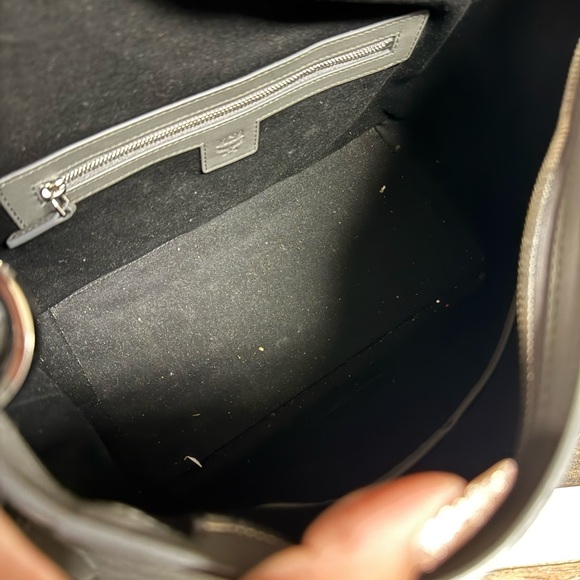 MCM Metallic Silver and Black Shoulder Bag - Picture 13 of 13